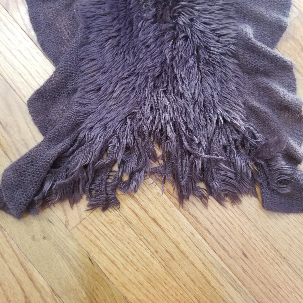 Brown faux fur scarf - Picture 7 of 7